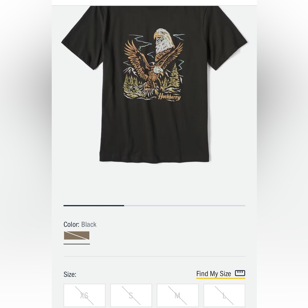 Huckberry Black Tee with Multicolor Eagle Graphic - Picture 7 of 7